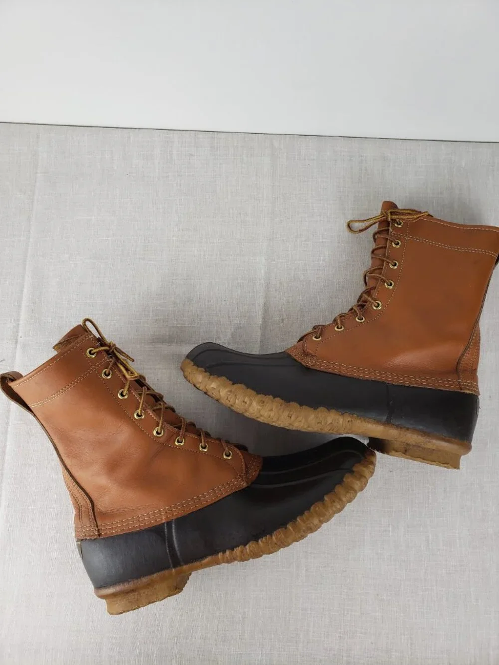 LL Bean Maine Hunting Shoe Bean Boots 8-Eyelet Duck Boots Vtg Unlined Mens 11